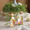 AMOYYT Easter Bunny Figurines 3.5in Resin Candle Holder Table Decor 2Pcs by Deal US