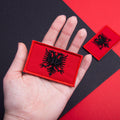 Bluyellow Albania Flag Embroidered Patch 2 Pcs 2x3 Inches Tactical Hook Loop by Deal US