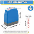 YIEMI Self-Inking Office Stamp Blue Red Ink Clear Crisp Impressions by Deal US