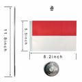 GentleGirl.USA Indonesia Mini Table Flag with Stand Small Stick Red White by Deal US
