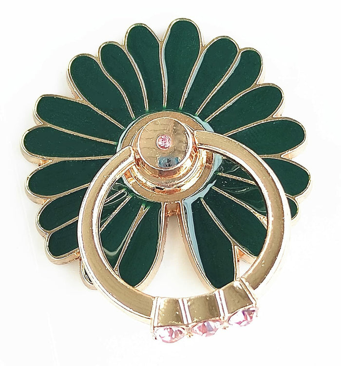 Ailifly Multi Style Cute Pattern Metal Cell Phone Ring Grip Stand Dark Green by Deal US