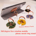 Ailifly Multi Style Cute Pattern Metal Cell Phone Ring Grip Stand Dark Green by Deal US