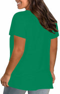 Plus Size St. Patrick's Day Lucky Shamrock Tee Shirt Women Green Size 2XL by Deal US
