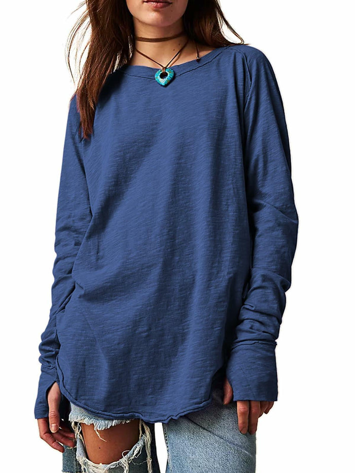 ELGOGY Women's Oversized Short Sleeve Crewneck T-Shirt Black Size L by Deal US