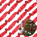 Jutom 2 Pack 6 Yards Burlap Christmas Garland with Jingle Bells Red Black by Deal US