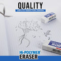 Pentel HI-Polymer Eraser Combo Pack 6 Caps 1 Large White ZEH0210BP7 by Deal US