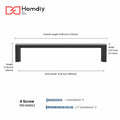 homdiy 10Pack 6-1/4in Matte Black Cabinet Handles 160mm Hole Centers by Deal US