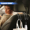LAINLOY 2PCS Pink Stainless Steel Car Headrest Hook Hangers Organizer by Deal US