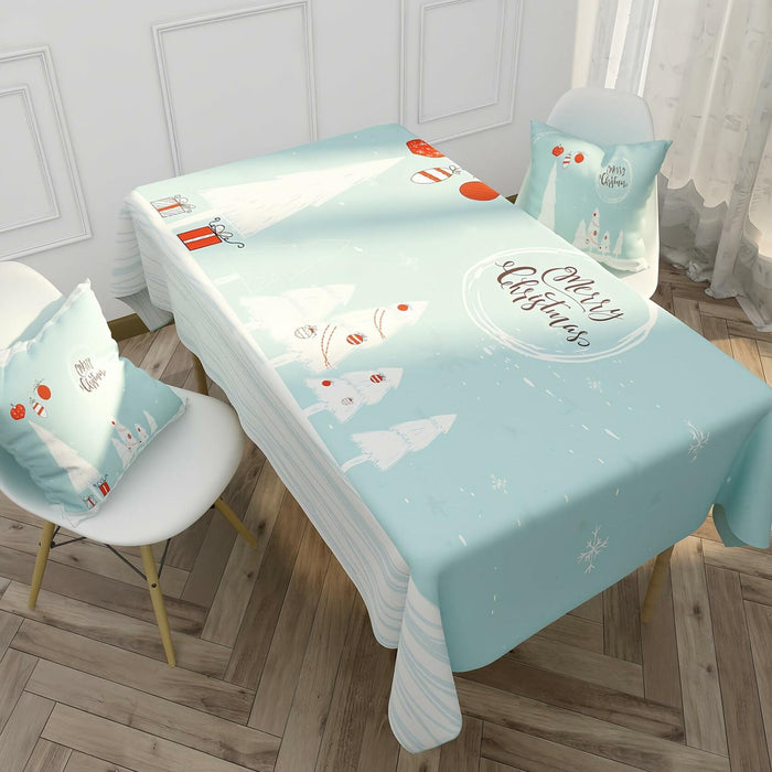 Gimvehhi Christmas Table Cloth Blue 55x70 inch M by Deal US