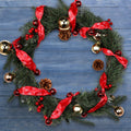 Jutom 2 Pack 6 Yards Burlap Christmas Garland with Jingle Bells Red Black by Deal US