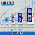 Pentel HI-Polymer Eraser Combo Pack 6 Caps 1 Large White ZEH0210BP7 by Deal US