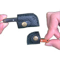 KOWAKA Mini Pocket Knives Set 2 Damascus Pattern Tiny Knife with Sheath by Deal US