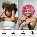 Silk Bonnet Satin Hair Bonnet for Black Women Champagne Color by Deal US