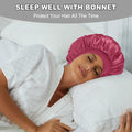 Silk Bonnet Satin Hair Bonnet for Black Women Champagne Color by Deal US