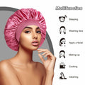 Silk Bonnet Satin Hair Bonnet for Black Women Champagne Color by Deal US