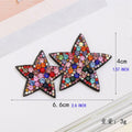 Minason Crystal Star Rhinestone Sew-On Patches Mix Color 2.6x1.57in 5Pc by Deal US
