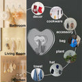 TocTen Adhesive Hooks 12 Pack Heavy Duty Clear Waterproof 30lb Max Load by Deal US