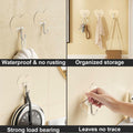TocTen Adhesive Hooks 12 Pack Heavy Duty Clear Waterproof 30lb Max Load by Deal US