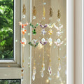 Venusorn Natural Crystal Flower Chains Purple - Window Décor Sun Catchers by Deal US