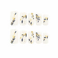 RUOKEXIN Acrylic Press On Nails Short Square Pink Gold Glitter 24Pcs by Deal US