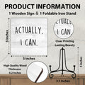 Funny Desk Decor Actually I Can Sign Home Office Shelf 5x5 Inches by Deal US