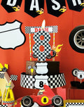 Racing Car Number 8 Birthday Candle Topper Checkered Cake Decor for Kids by Deal US