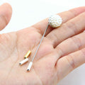 ccHuDE 50 Pcs Metal Brooch Pin Backings Safety Pin End Caps Gold by Deal US