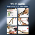 YAFIYGI 12PCS Zipper Replacement Kit Metal Plastic Nylon Coil Repair by Deal US