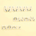 RUOKEXIN Acrylic Press On Nails Short Square Pink Gold Glitter 24Pcs by Deal US