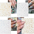 12 Sheets 3D Snowflake Nail Art Stickers Holographic Laser Gold Silver Xmas by Deal US