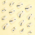 RUOKEXIN Acrylic Press On Nails Short Square Pink Gold Glitter 24Pcs by Deal US