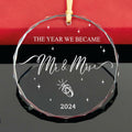 RchSLK Wedding Crystal Ornaments Mr and Mrs Our First Married 2024 Gift by Deal US