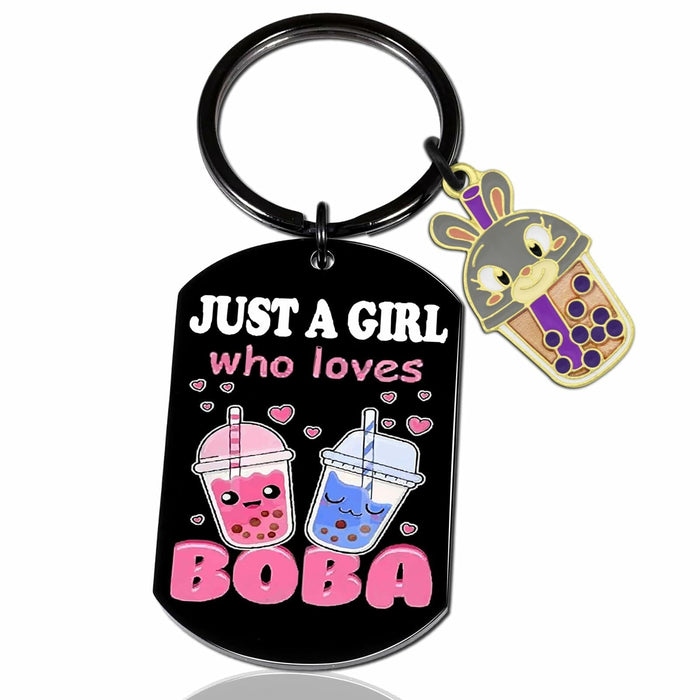 Crizaor Boba Tea Keychain Ornament Just a Girl Who Loves Boba 5" by Deal US
