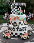 Racing Car Number 8 Birthday Candle Topper Checkered Cake Decor for Kids by Deal US