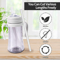 Grosmimi Replacement Straw 5-Pack with Cleaning Brush Clear Compatible by Deal US