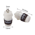 DanLingJewelry 20pcs Resin Coffee Cup Pendants with Loop for DIY Crafts by Deal US