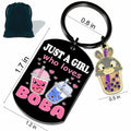 Crizaor Boba Tea Keychain Ornament Just a Girl Who Loves Boba 5" by Deal US