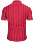 TUNEVUSE Mens Striped Hawaiian Button-Down Shirt Wine Size XL by Deal US