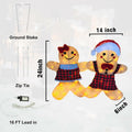 ATTBEA 2FT Pre-lit Gingerbread Man Yard Decoration Set of 2 Warm White LEDs by Deal US