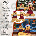 ATTBEA 2FT Pre-lit Gingerbread Man Yard Decoration Set of 2 Warm White LEDs by Deal US