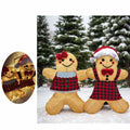 ATTBEA 2FT Pre-lit Gingerbread Man Yard Decoration Set of 2 Warm White LEDs by Deal US