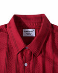 TUNEVUSE Mens Striped Hawaiian Button-Down Shirt Wine Size XL by Deal US