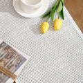 LUOYEHK Boho Table Runner With Fringe 12x108 Inch White Farmhouse Rustic by Deal US