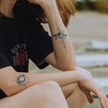 Aresvns Semi-Permanent Waterproof Temporary Tattoo Dark Blue Long-Lasting by Deal US