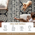 jinchan Boho Area Rug 4x6 Machine Loomed Vintage Floral Black White by Deal US