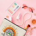 QGFM Teacher Makeup Bag Rainbow Cosmetic Purse Multicolor Travel Pouch by Deal US