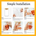 AFRITEE Transfer Stickers 8 Sheets Orange Thanksgiving Autumn Pumpkin Decor by Deal US
