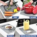 Silicone Dish Drying Mat Heat-Resistant Non-Slip Grey 15.7x17.7 Inch by Deal US