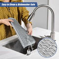 Silicone Dish Drying Mat Heat-Resistant Non-Slip Grey 15.7x17.7 Inch by Deal US