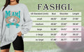 FASHGL Miami Football Sweatshirt Women Oversize Long Sleeve Light Grey XXL by Deal US